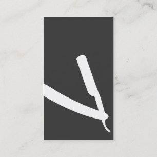 Saxbarberare-/Cosmetologistvisitkort (grå färg) Visitkort