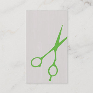 Saxbarberare-/Cosmetologistvisitkort (grönt) Visitkort