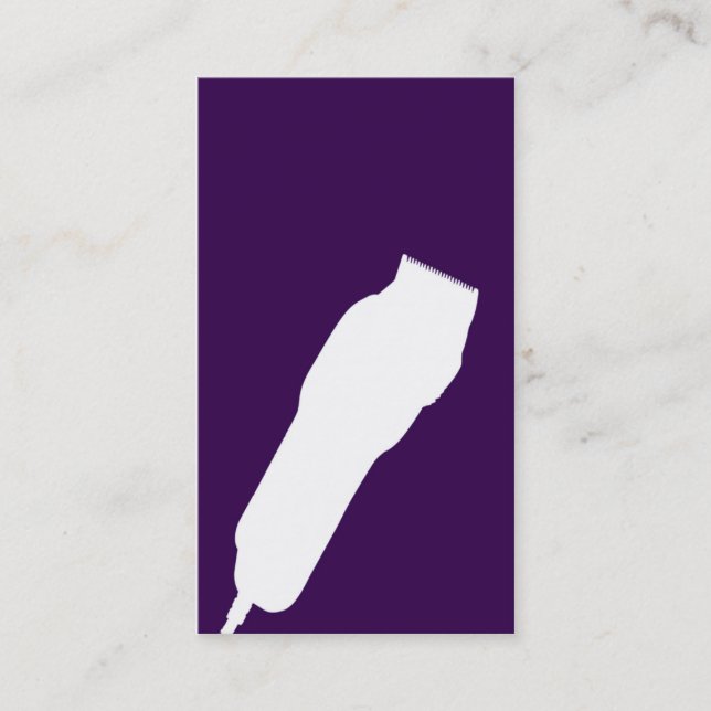 Saxbarberare-/Cosmetologistvisitkort (lilor) Visitkort (Framsida)