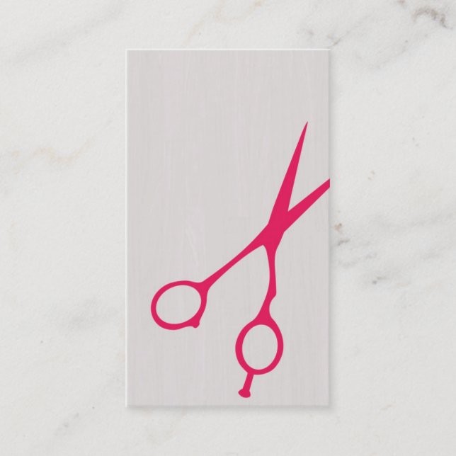 Saxbarberare-/Cosmetologistvisitkort (Magent) Visitkort (Framsida)