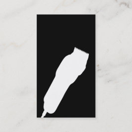 Saxbarberare-/Cosmetologistvisitkort (svarten) Visitkort