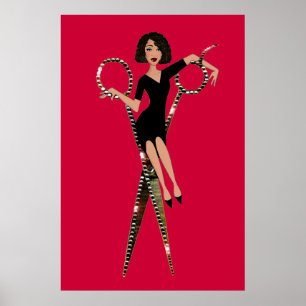 "SaxDiva" /Wth Bckgr färg Poster