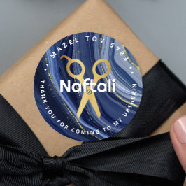 Saxer för uppdelad Personlig Runt Klistermärke