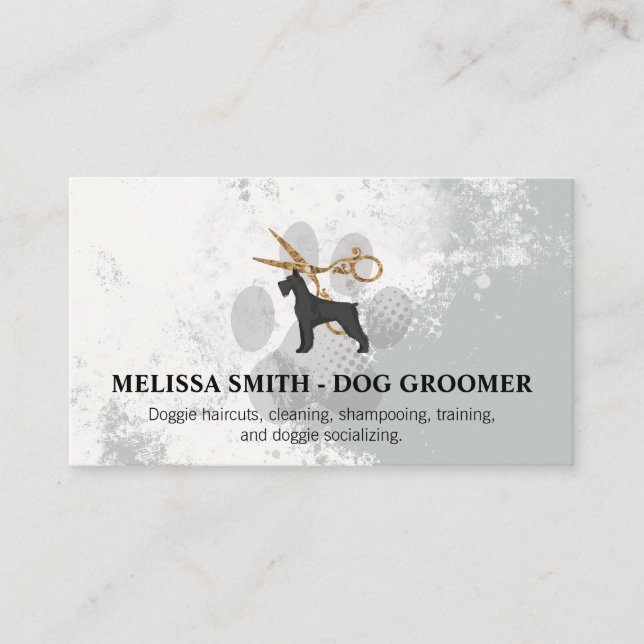Saxer | Hund Groomer-Affärskort Visitkort (Framsida)