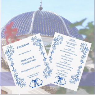 Saxhire Bröllopsprogram Klockor Scrollwork Design Program