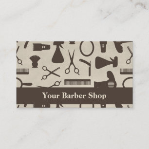Saxklipparverktyg Mönster Barbershop Visitkort