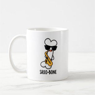 Saxo-bone Funny Bone Funny Music Pun Kaffemugg