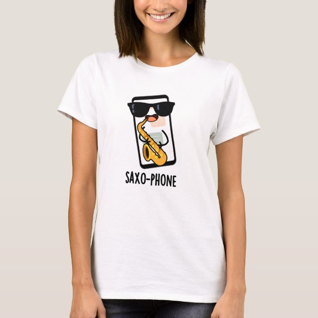 Saxo-mobila, underbara mobiltelefoner t shirt (Framsida)