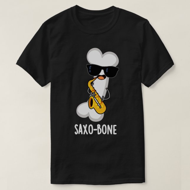 Saxobone Funny Bone Music Instrument Pun 1 T Shirt (Design framsida)
