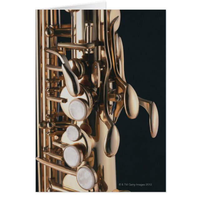 Saxofon 5 hälsningskort (Framsidan)