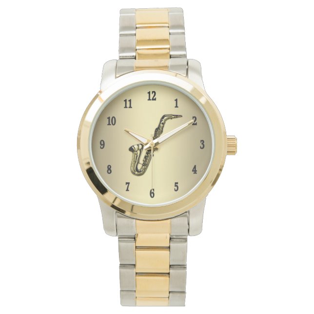 saxofon armbandsur (Framsida)