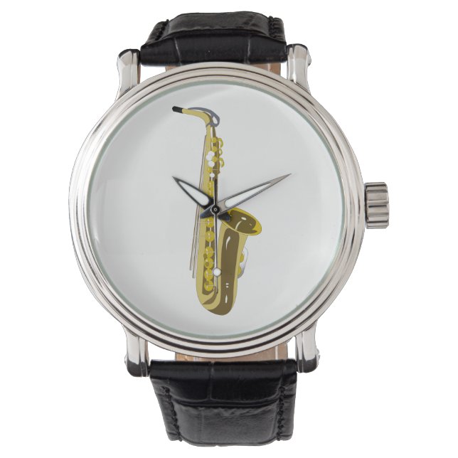 saxofon armbandsur (Framsida)