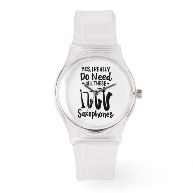 Saxofon - axofontyper armbandsur (Framsida)