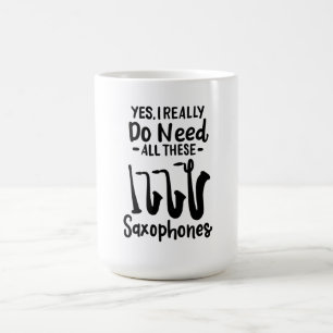 Saxofon - axofontyper kaffemugg