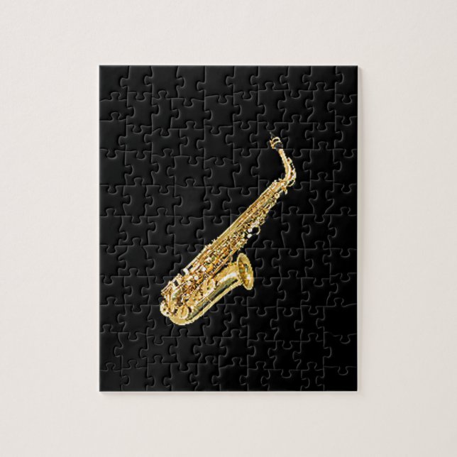 "Saxofon" designgåvor och produkter Pussel (Vertikal)