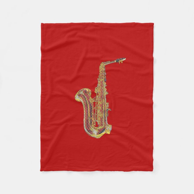 saxofon fleecefilt (Framsidan)