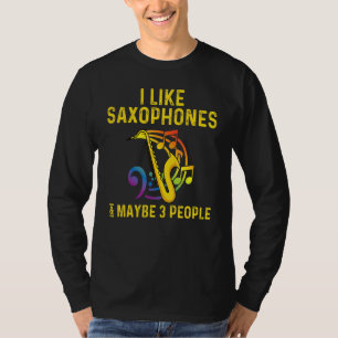 Saxofon för män kvinnor rörbladsinstrument 2 t shirt