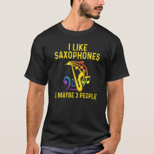 Saxofon för män kvinnor rörbladsinstrument t shirt