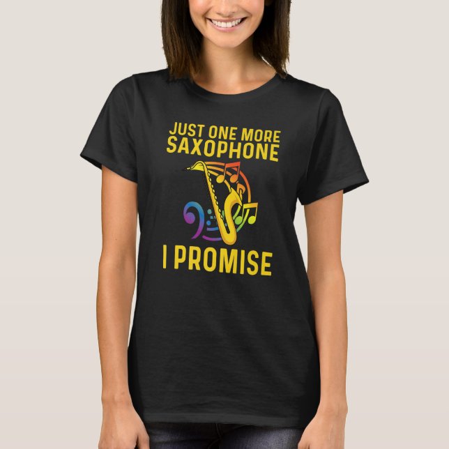 Saxofon För manar kvinnostyrt instrument 1 T Shirt (Framsida)