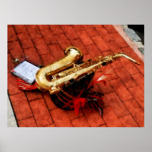 Saxofon för paraden poster