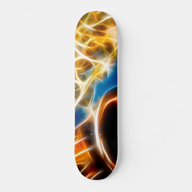 Saxofon - Fractal Skateboard Bräda 19,5 Cm (Framsida)