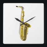 saxofon fyrkantig klocka<br><div class="desc">saxofon</div>