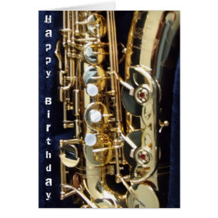 Saxofon Hälsningskort