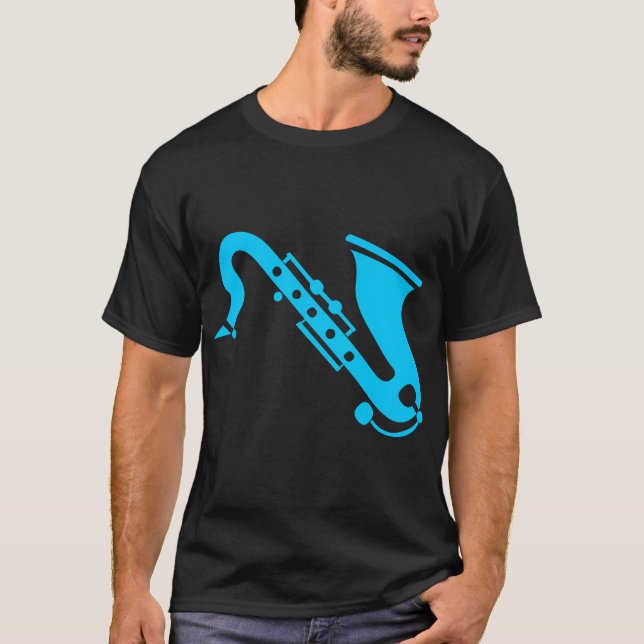Saxofon - Himlar Blue Tee Shirt (Framsida)