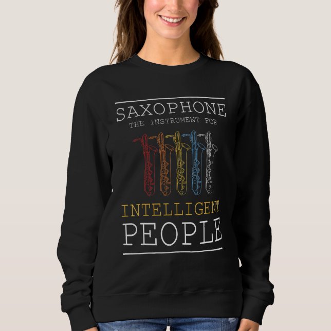 Saxofon Instrumentet För Intelligenta Människor Sa T Shirt (Framsida)