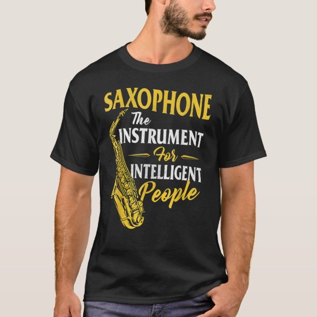 Saxofon Instrumentet För Intelligenta Människor Sa T Shirt (Framsida)