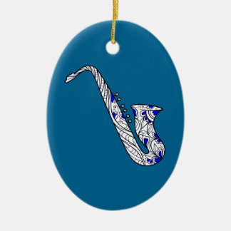 Saxofon Julgransprydnad Keramik