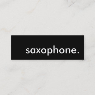 saxofon. mini visitkort
