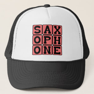 Saxofon, musikinstrument truckerkeps