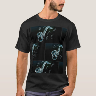 Saxofon och Musik noter T Shirt
