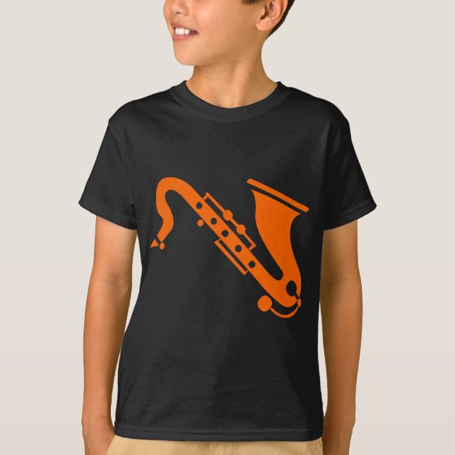 Saxofon - Orange T-shirt (Framsida)