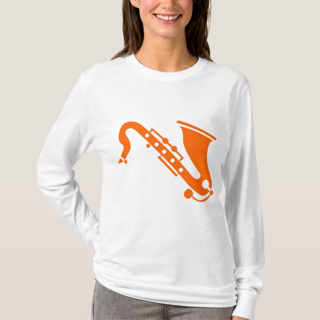 Saxofon - Orange T Shirt (Framsida)