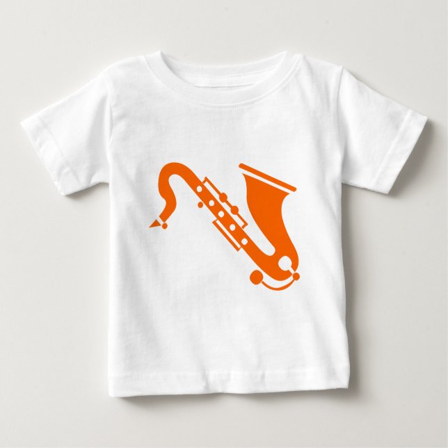 Saxofon - Orange T Shirt (Framsida)