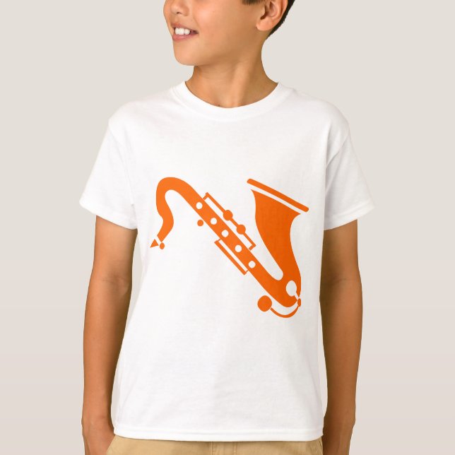 Saxofon - Orange T-shirt (Framsida)