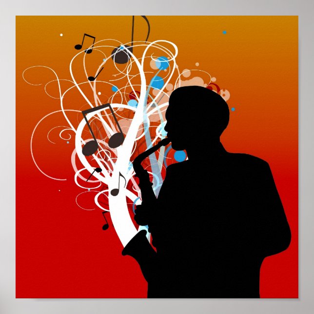 saxofon poster (Framsidan)