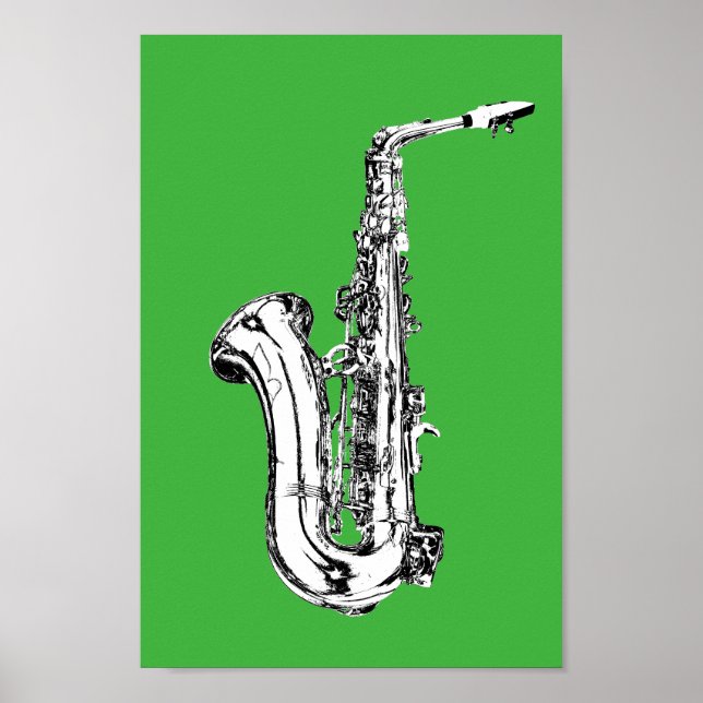 saxofon poster (Framsidan)