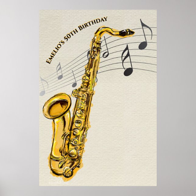 Saxofon Poster (Framsidan)
