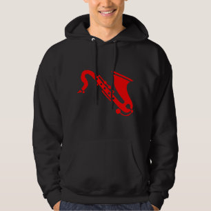 Saxofon - röd sweatshirt