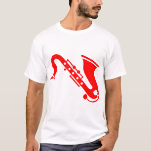 Saxofon - röd tee