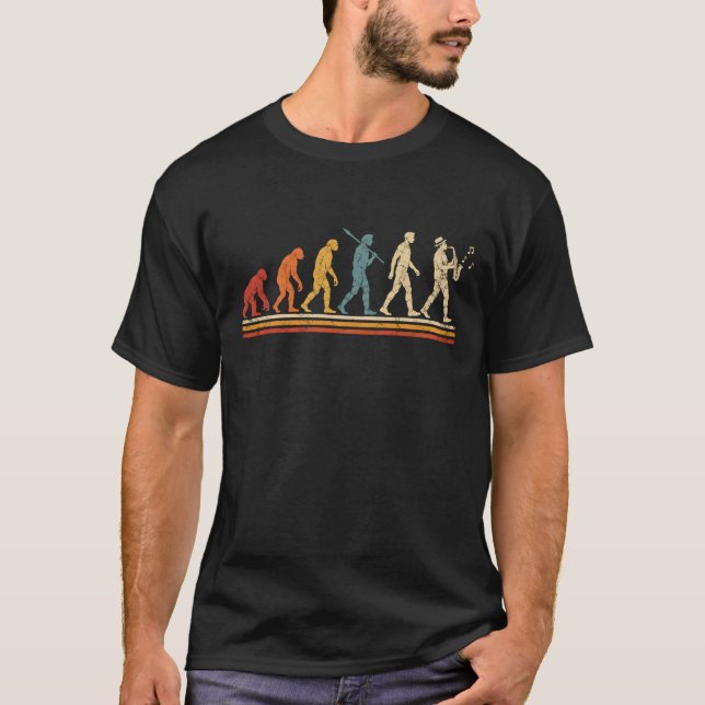 Saxofon Roligt T Shirt (Framsida)