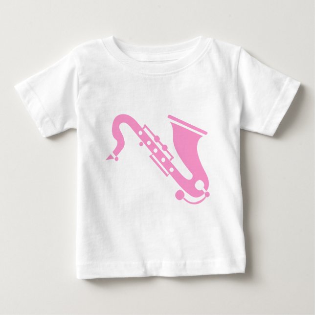 Saxofon - Rosa T Shirt (Framsida)