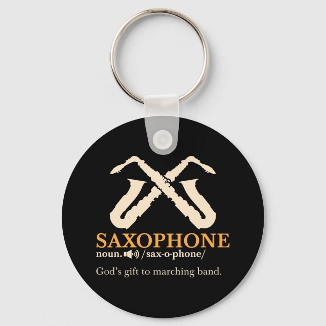Saxofon - Saxofon Definition Nyckelring (Framsida)