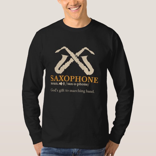 Saxofon - Saxofon Definition T Shirt (Framsida)