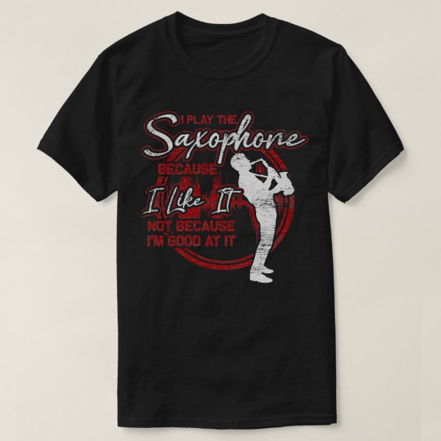 Saxofon saxofonist Marching Band Retro T Shirt (Design framsida)