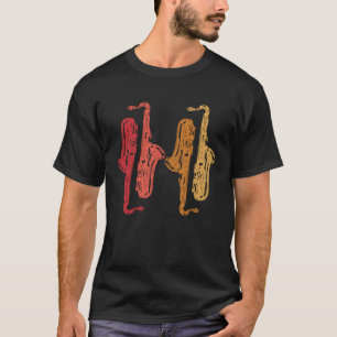 Saxofon Saxofonspelare Musik Jazz Tenor T Shirt