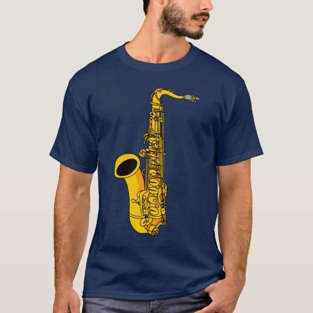 saxofon t shirt (Framsida)